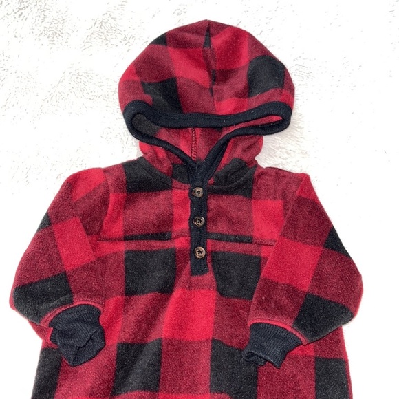 (2 for $10) George fuzzy hooded footie - Picture 2 of 4